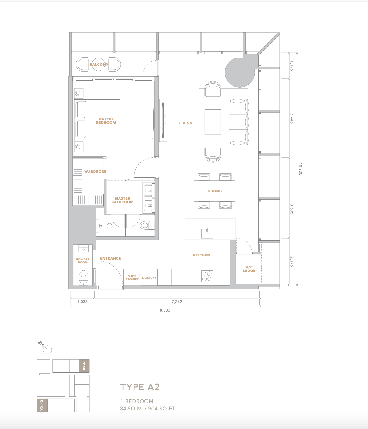 The Conlay KL City Centre Type A2 平面图