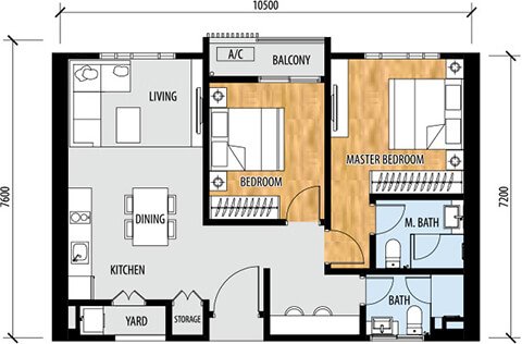 Sentral Suites Type B 平面图